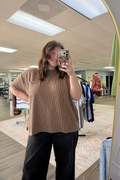 The Brown Ribbed Top