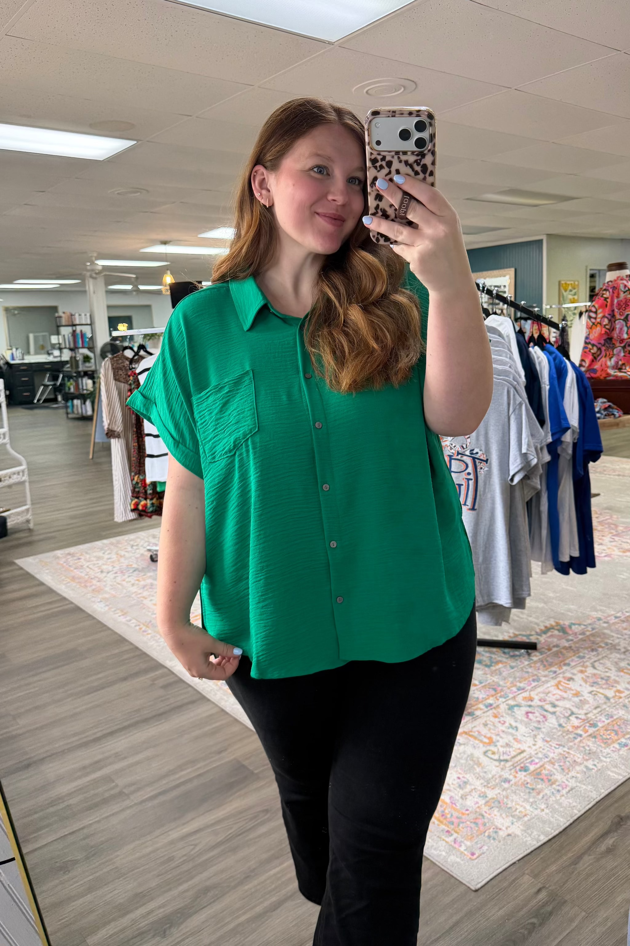The Emerald Button Up