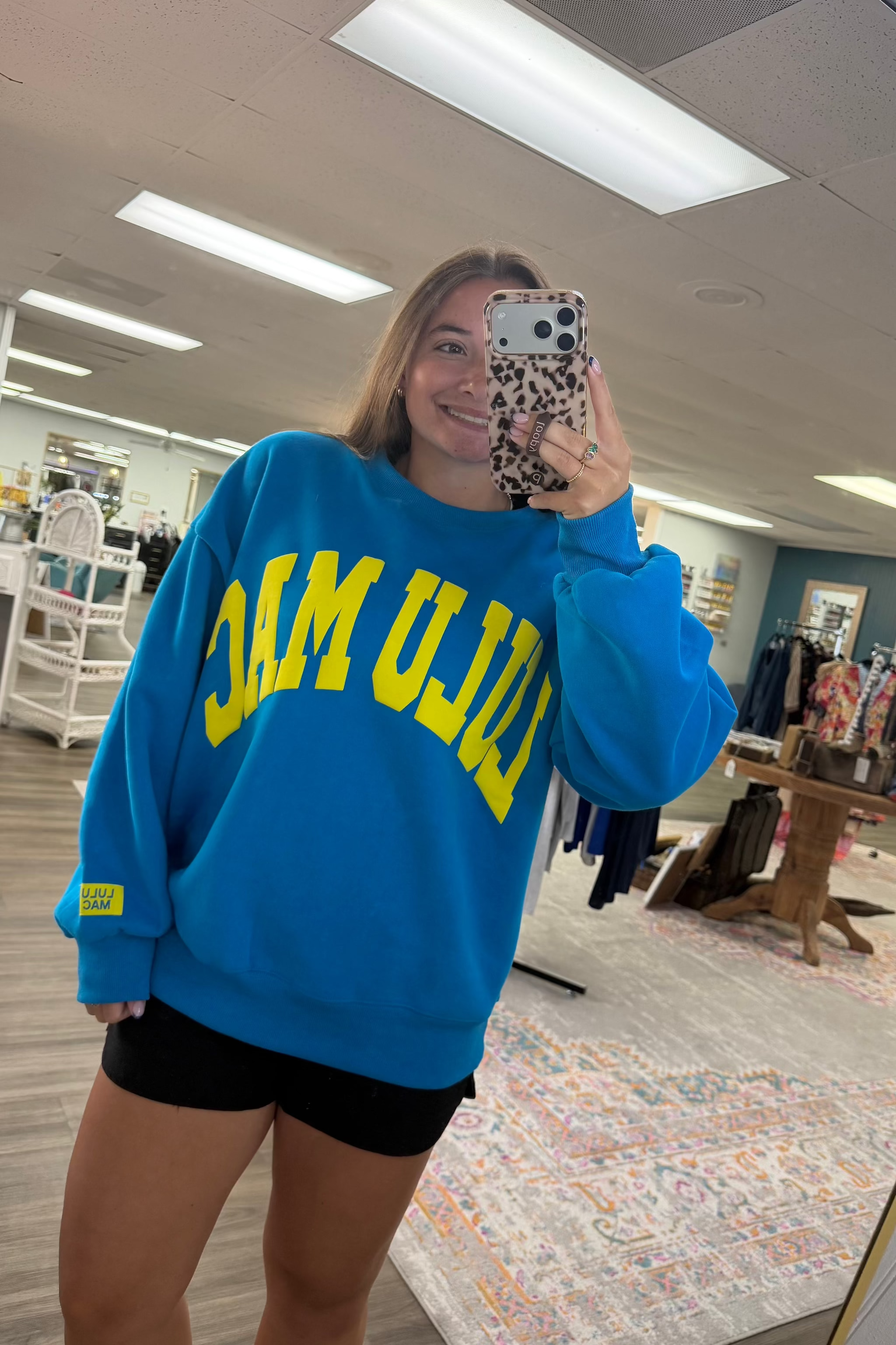 Lulu Mac Blue Puff Sweatshirt