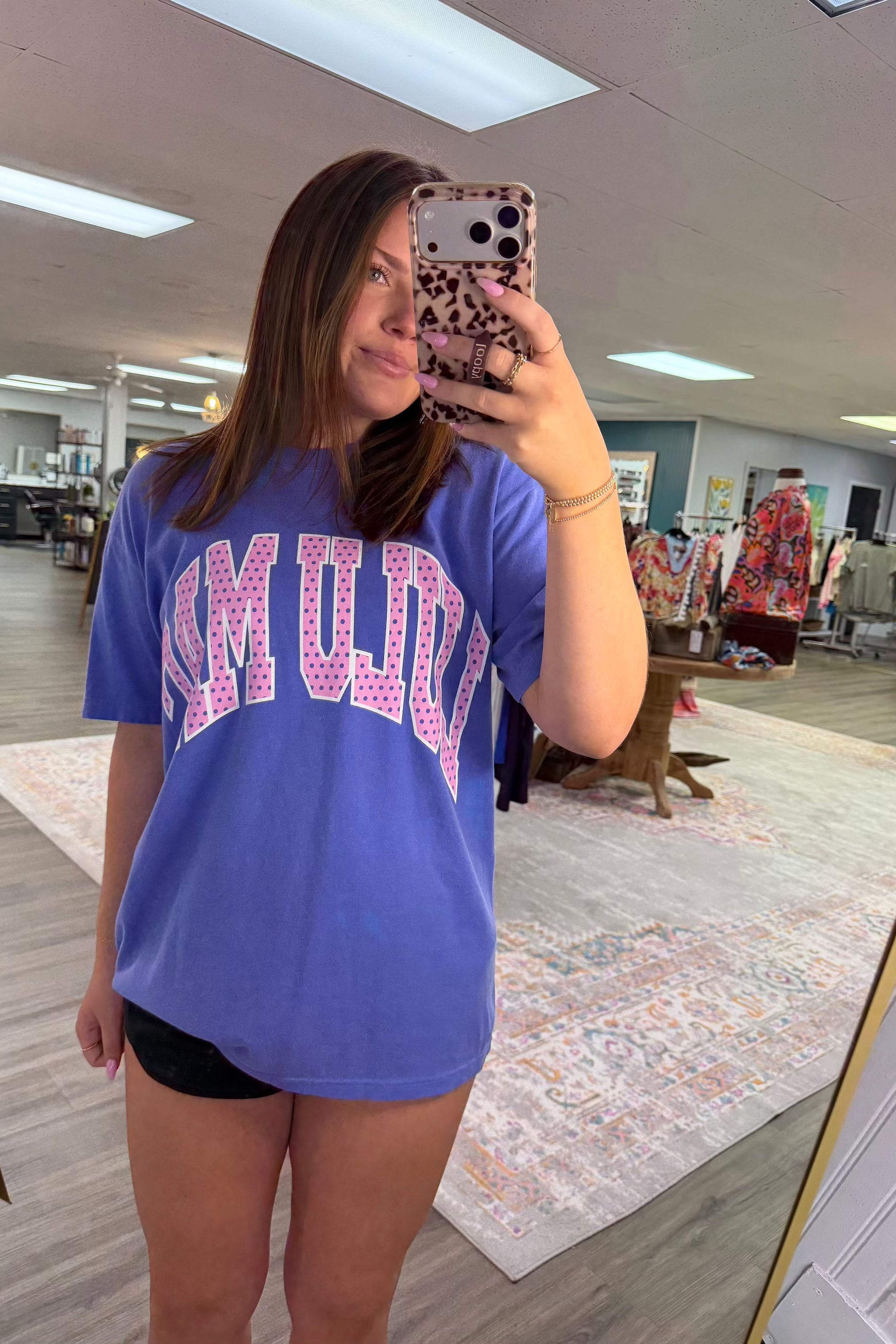 Lulu Mac Blue Polka Dot Tee