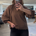 Chocolate Scalloped Top